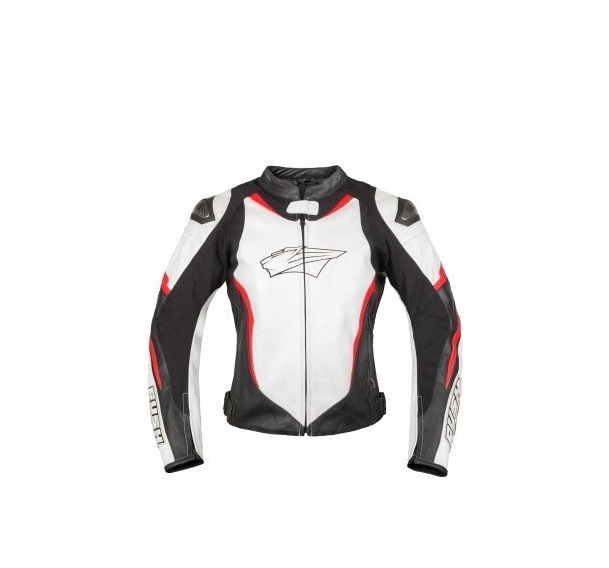 <span style="font-weight: bold;">Мотокуртка BLAZE</span> кожа, цвет Черный/Белый/КрасныйRUSH 